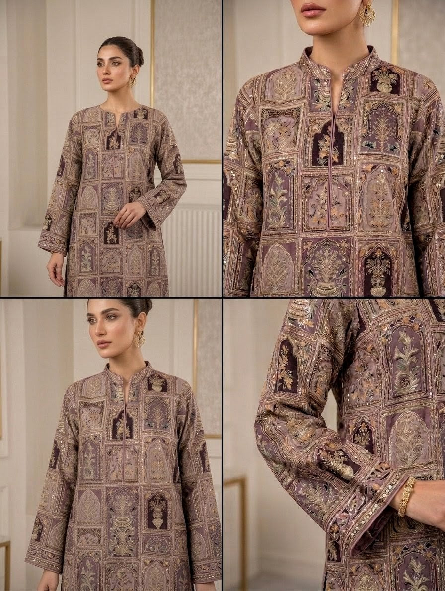 Khan Fabrics Pure Indian Armani Silk Unstitched Shirt