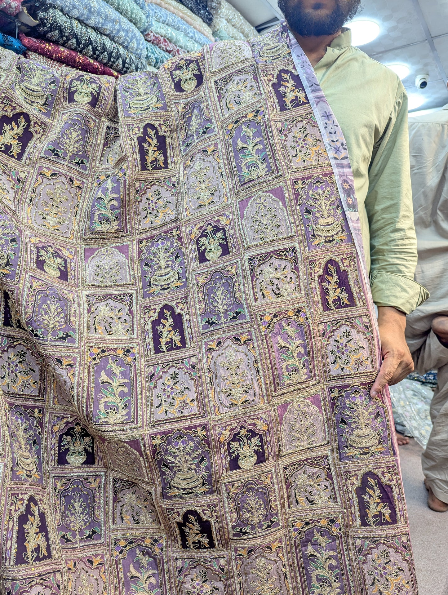 Khan Fabrics Pure Indian Armani Silk Unstitched Shirt