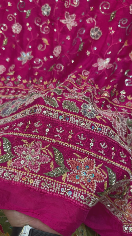 Khan Fabrics Premium Medium Silk Embroidered Shirt